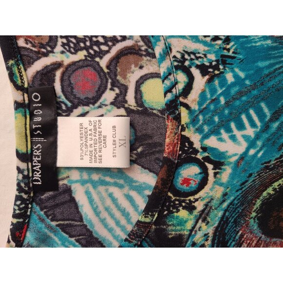 Drapers Studio Long Sleeves Womens Shirt Top 2 Piece Set Peacock Size L A100 - Picture 10 of 14